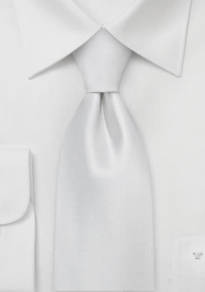 Edle XXL-Krawatte weiß