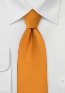 Clip-on stropdas oranje effen