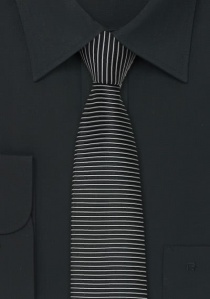 Krawatte schwarz/silber