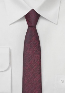 Trendy smalle stropdas wijn rood