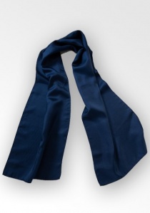 Dames sjaal zijde donkerblauw