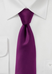 Opvallende zakelijke stropdas effen paars