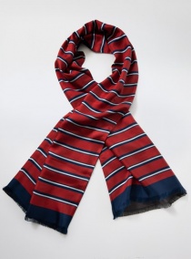 Sjaal streeppatroon Doubleface rood