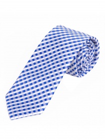 Krawatte Struktur-Muster königsblau perlweiß