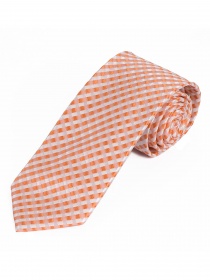 XXL-Krawatte Struktur-Pattern kupfer-orange perlweiß
