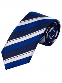 XXL stropdas streeppatroon middernachtblauw