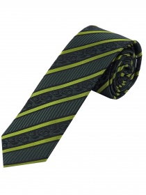 Zakelijke stropdas smal streeppatroon groen