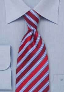 XXL stropdas rood blauw