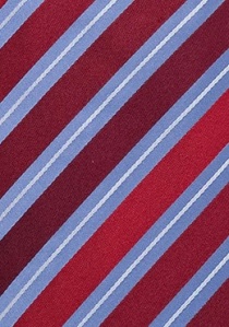 Zijden clip stropdas rood blauw