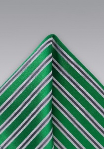 Einstecktuch Grün Streifenstruktur