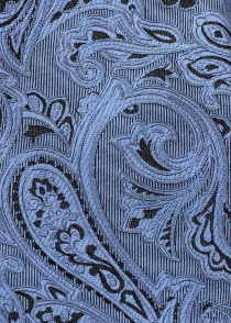 Herenstropdas Cultured Paisley Lichtblauw Zwart