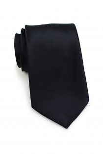 Smalle Zijde stropdas zwart