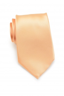 Smalle zalmkleurige stropdas