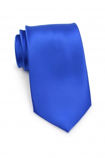 Zakelijke stropdas en halsdoek set - koningsblauw