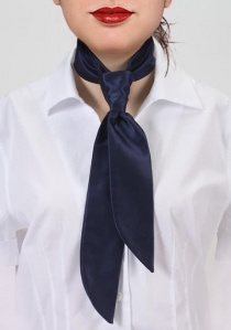 Dames stropdas effen nachtblauw