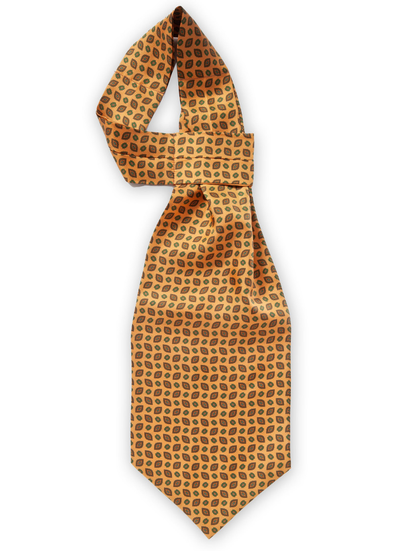 Sjaal Stropdas Oranje Bloemen Ornamenten