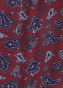 Zijden sjaal Elegant Paisley ontwerp Donkerrood