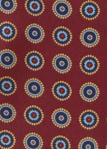 Heren sjaal cirkel ornamenten Bordeaux Rood