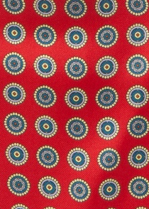 Zijden sjaal cirkel ornamenten rood