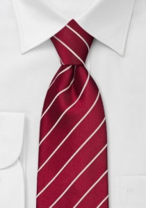 Zijden clip stropdas rood wit