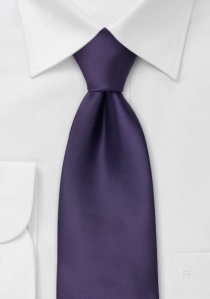 Zijden clip stropdas paars