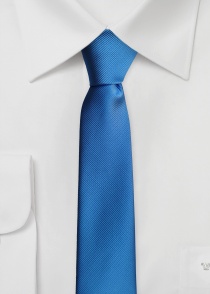 Smalle stropdas effen blauw