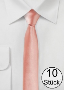 Zakelijke stropdas extra smal gevormd roze - pak