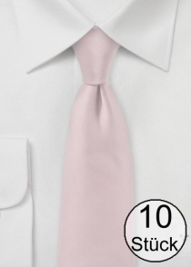 Modieuze zakelijke stropdas effen blush roze - pak