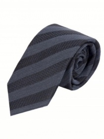 Zakelijke stropdas Blokstreep Blauw Grijs