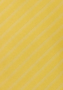 Zijden clip stropdas geel