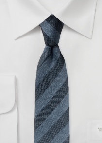 Zakelijke stropdas Blokstreep Blauw Grijs