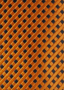 Zakelijke stropdas Structuurpatroon Oranje Zwart
