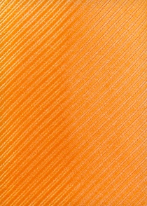 Smalle stropdas monochroom streep structuur oranje