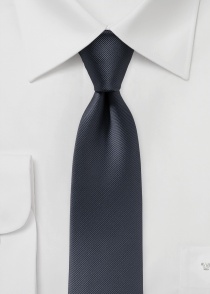 Satijnen stropdas zijde monochroom antraciet