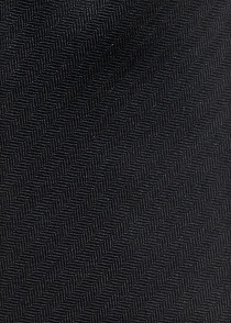 Brede stropdas effen lijnstructuur zwart