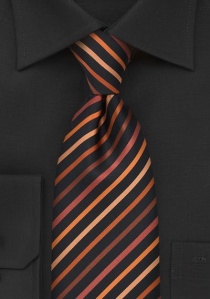 XXL stropdas zwart oranje