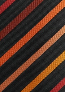 XXL stropdas zwart oranje