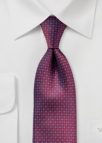 Zakelijke stropdas rood bloemmotief