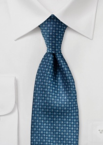 Zakelijke stropdas ornament look marineblauw
