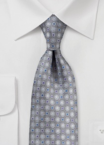 Zakelijke stropdas ornament look zilver