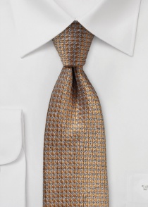 Zakelijke stropdas met bouclé stof brons