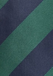 Krawatte Streifen breit dunkelgrün dunkelblau
