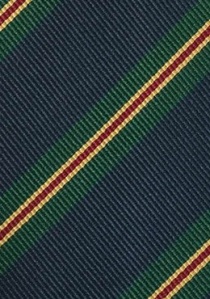 XXL regiments stropdas blauw geel groen rood