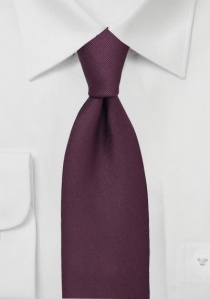 Zijden stropdas extra smal in wijnrood
