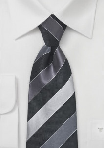 Krawatte Business-Streifenmuster silber
