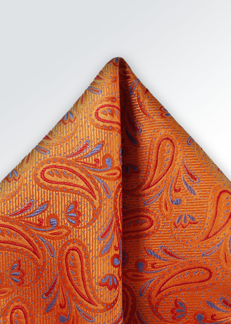 Paisley pochet oranje