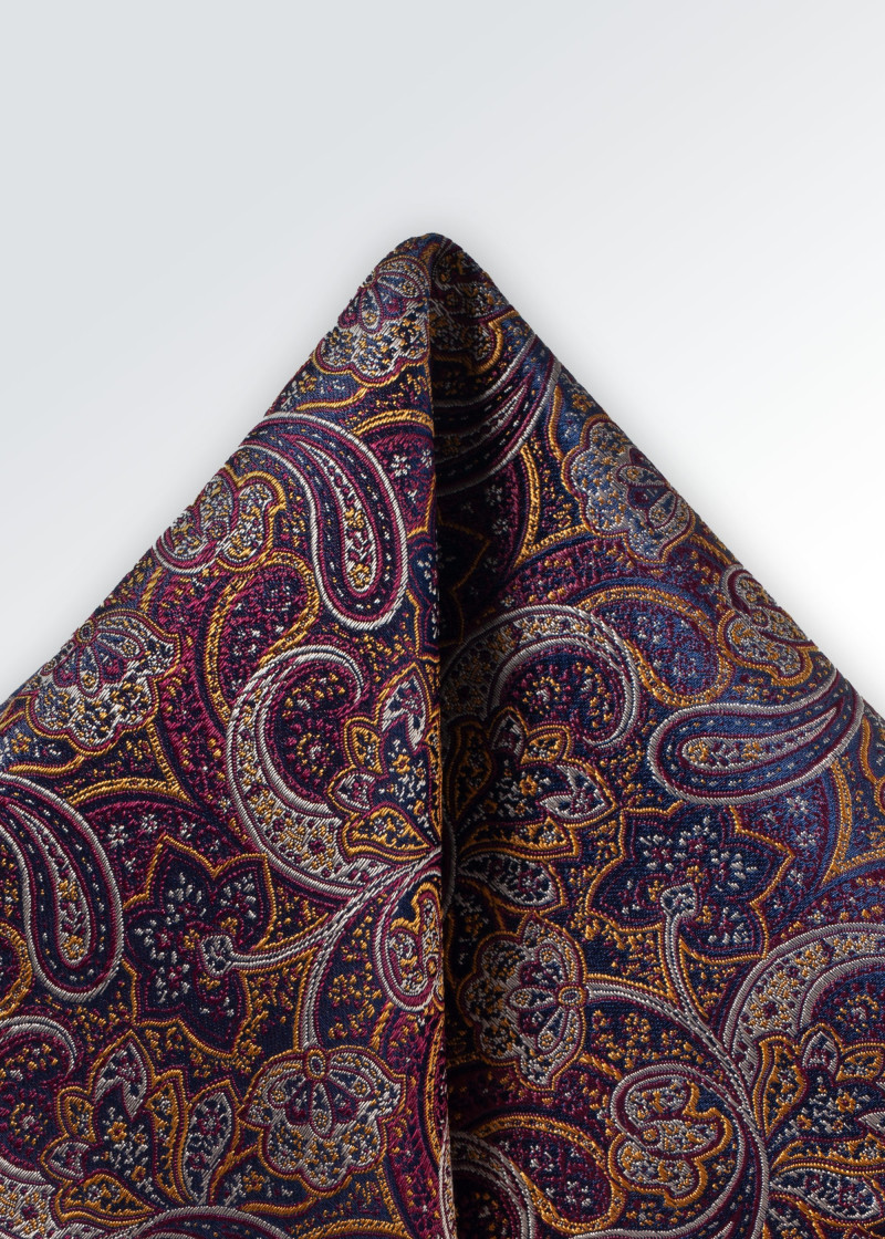 Paisley pochet bordeaux rood