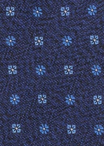 Decoratieve sjaal bloemenpatroon donkerblauw