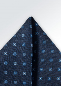 Decoratieve sjaal bloemenpatroon donkerblauw