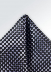 Decoratieve Sjaal Geometrisch Patroon Diep Zwart